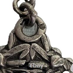 05K20 ANCIENT ROSARY XVIIIth + SOLID SILVER BEADS RELIGIOUS PRAYERS HOLY SAINT ANNE