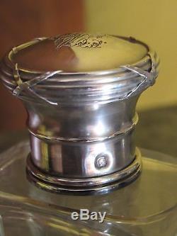 08d49 Old Necessary Toilet Bottle Sterling Silver Minerva Louis XVI Style