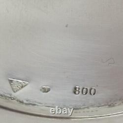 08k29 Vintage Table Service 6 Solid Silver 800 Coasters