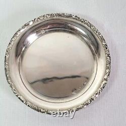 08k29 Vintage Table Service 6 Solid Silver 800 Coasters
