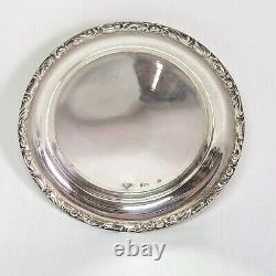 08k29 Vintage Table Service 6 Solid Silver 800 Coasters