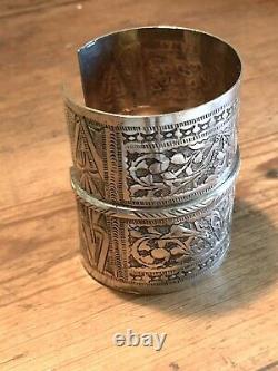 105g! Silver Berber Bracelet Sleeve Ancient Tunisian Kabyle Silver Vintage