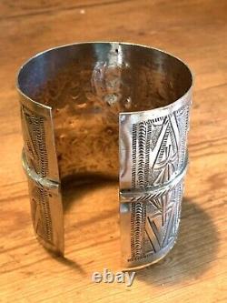 105g! Silver Berber Bracelet Sleeve Ancient Tunisian Kabyle Silver Vintage