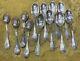 12 Antique Small Sterling Silver Coffee Mocha Spoons Minerve Xixth Shell