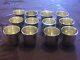 12 Antique And Rare Solid Silver Goblets With Rooster And Farmers General Xviii
