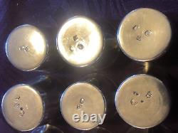 12 Antique and Rare Solid Silver Goblets with Rooster and Farmers General XVIII