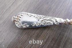 12 old small solid silver teaspoons Minerva