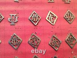 160 Solid Silver Monograms Ancient Letters Rare Collection Art Deco