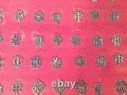 160 Solid Silver Monograms Ancient Letters Rare Collection Art Deco