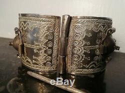 186gr Old Bracelet Berber Solid Silver / Kabyle-old Ethnic Jewelery