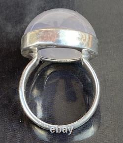 18g old silver ring, quartz ring, solid silver ring, antique jewelry T60