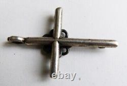 18th century antique solid silver pendant cross
