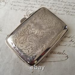 1900 Silver Cigarette Case Art Nouveau Silver Box Jugendstil England