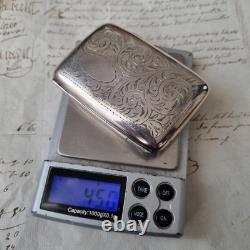 1900 Silver Cigarette Case Art Nouveau Silver Box Jugendstil England