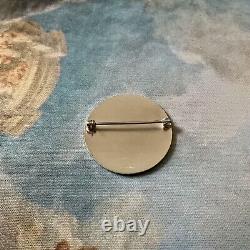 1920 Art Deco Beautiful Vintage Silver Monogram Solid Silver Brooch, Chiseling Engraving