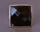 19g Large Antique Silver Ring Hematite Signet Ring Solid Silver Size T59