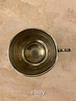 19th Century Antique Baptismal Goblet Solid Silver Minerva Mark 950/1000