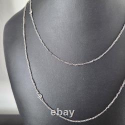 19th Century Silver Long Necklace 130 cm