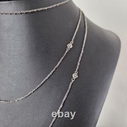19th Century Silver Long Necklace 130 cm