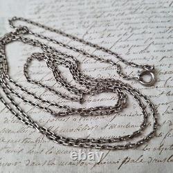 19th Century Silver Long Necklace 142 cm Beautiful Chain