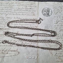 19th Century Silver Long Necklace 142 cm Beautiful Chain