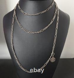 19th Century Silver Long Necklace 146 cm