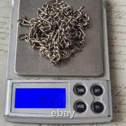 19th Century Silver Long Necklace 146 cm