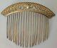 1 Old Tiara Empire Gilt Sterling Silver & Gold 1800 Pearl Tiara Comb