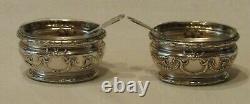 2 Antians Sallers With 2 Collections With Solid Silver Salt Ribbon Noud