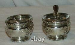 2 Antians Sallers With 2 Collections With Solid Silver Salt Ribbon Noud