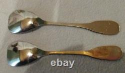 2 Antians Sallers With 2 Collections With Solid Silver Salt Ribbon Noud
