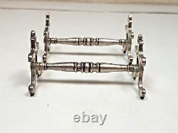 2 Antique English Solid Silver Victorian Knife Holders