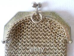 2 Antique Purse Coin Pouches, Same Model, in Solid Silver