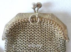 2 Antique Purse Coin Pouches, Same Model, in Solid Silver