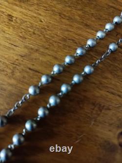 2 Antique Silver Rosaries
