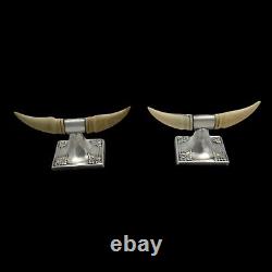 2 Antique Solid Silver Knife Holders, Edward John Haseler & Noble Haseler