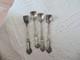 4 Antique Solid Silver Salt Spoons By L & R And 2 Crossed Oars
