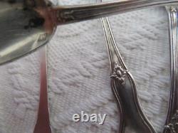 4 antique solid silver salt spoons by L & R and 2 crossed oars