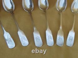 6 Antique 925 Sterling Silver Teaspoons by Goehring, USA, 1890–1920