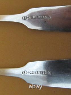 6 Antique 925 Sterling Silver Teaspoons by Goehring, USA, 1890–1920