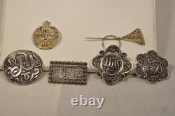 6 Berber Brooches Ancient Solid Silver Antique Silver Ethnic Brooch