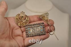 6 Berber Brooches Ancient Solid Silver Antique Silver Ethnic Brooch