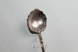 6 Old Cocktail Spoons In Solid Silver 800 And Vermeil Decoration Ants