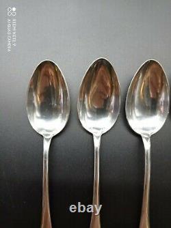 6 Old Small Spoon In Solid Silver Decoration Floral Medallion In Box