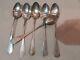 6 Old Small Spoonfuls Solid Silver Poinconne Epoch 1900 Monogram Al