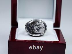 835 Silver Antique Ring for Men Roman Pattern Solid