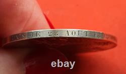 ANTIQUE CHRISTIAN WEDDING MEDAL OF THE 19TH CENTURY IN SOLID SILVER 1894