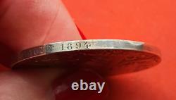 ANTIQUE CHRISTIAN WEDDING MEDAL OF THE 19TH CENTURY IN SOLID SILVER 1894