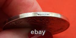 ANTIQUE CHRISTIAN WEDDING MEDAL OF THE 19TH CENTURY IN SOLID SILVER 1894