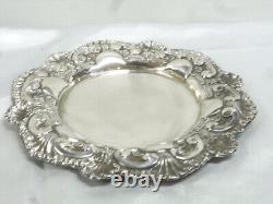 ANTIQUE FLAT PLATE SILVER TRAY PLATE SOLID SILVER PORTUGUESE HALLMARKS 172 grams